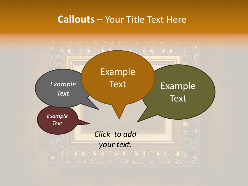 Inside Border Rust PowerPoint Template