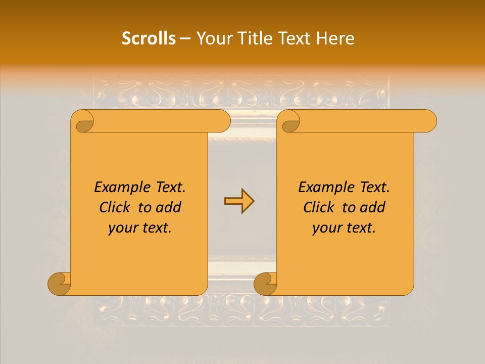 Inside Border Rust PowerPoint Template