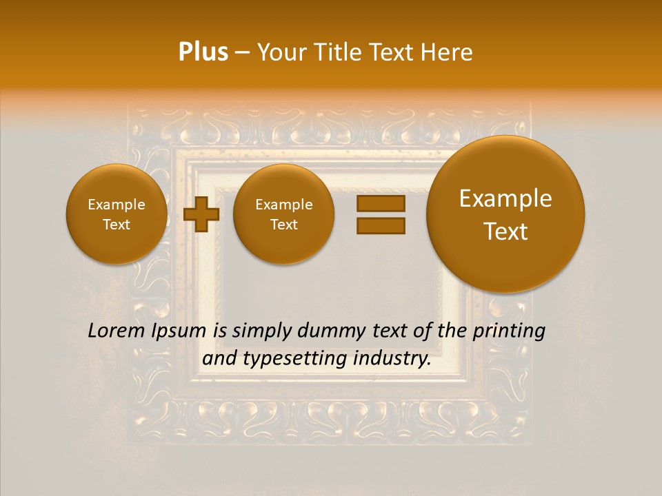 Inside Border Rust PowerPoint Template