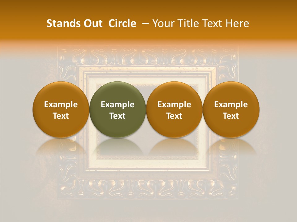 Inside Border Rust PowerPoint Template