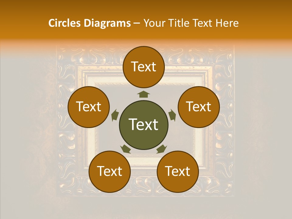 Inside Border Rust PowerPoint Template
