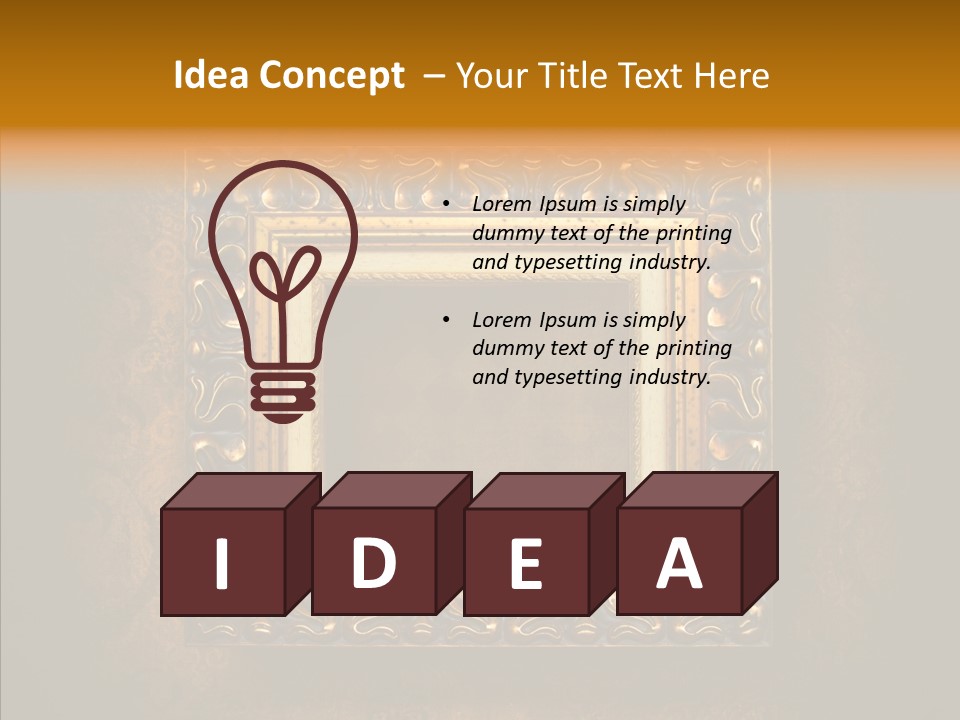 Inside Border Rust PowerPoint Template