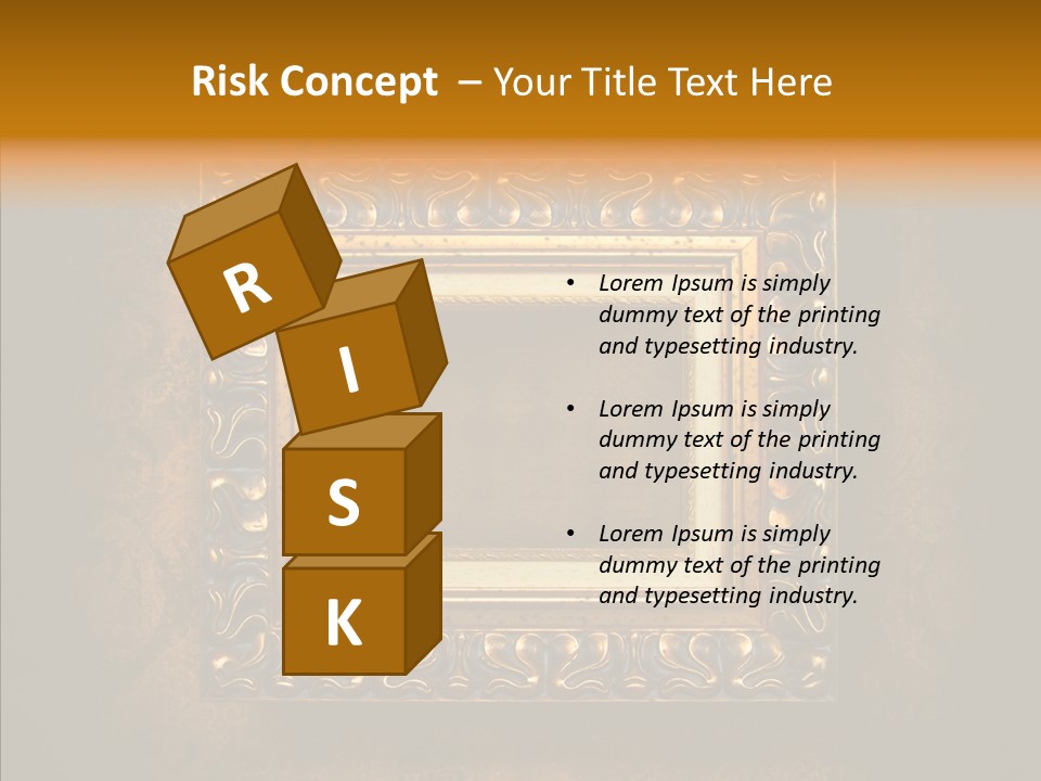 Inside Border Rust PowerPoint Template