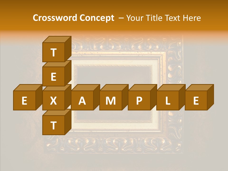 Inside Border Rust PowerPoint Template