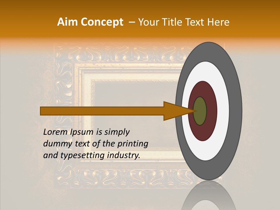 Inside Border Rust PowerPoint Template