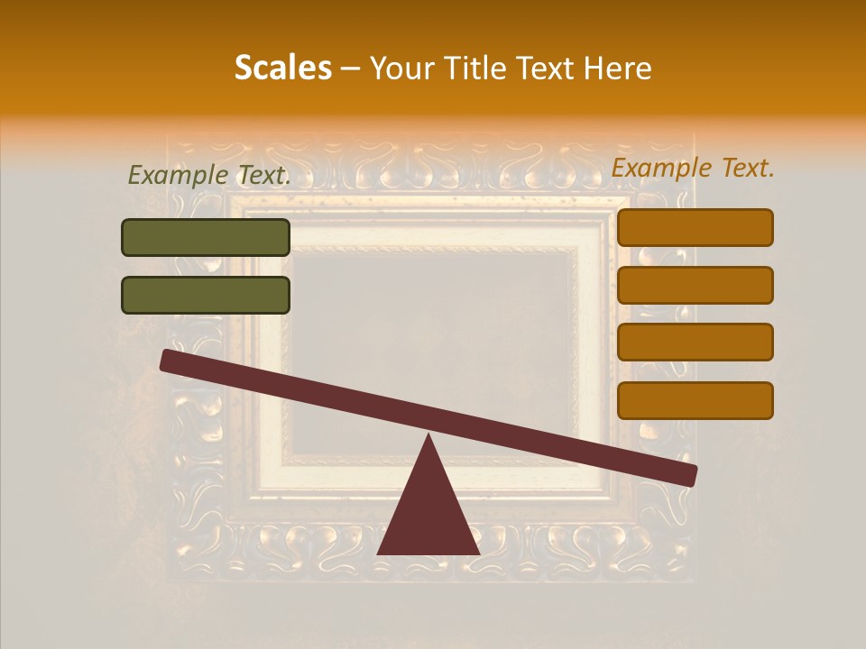 Inside Border Rust PowerPoint Template