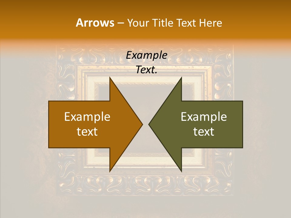 Inside Border Rust PowerPoint Template
