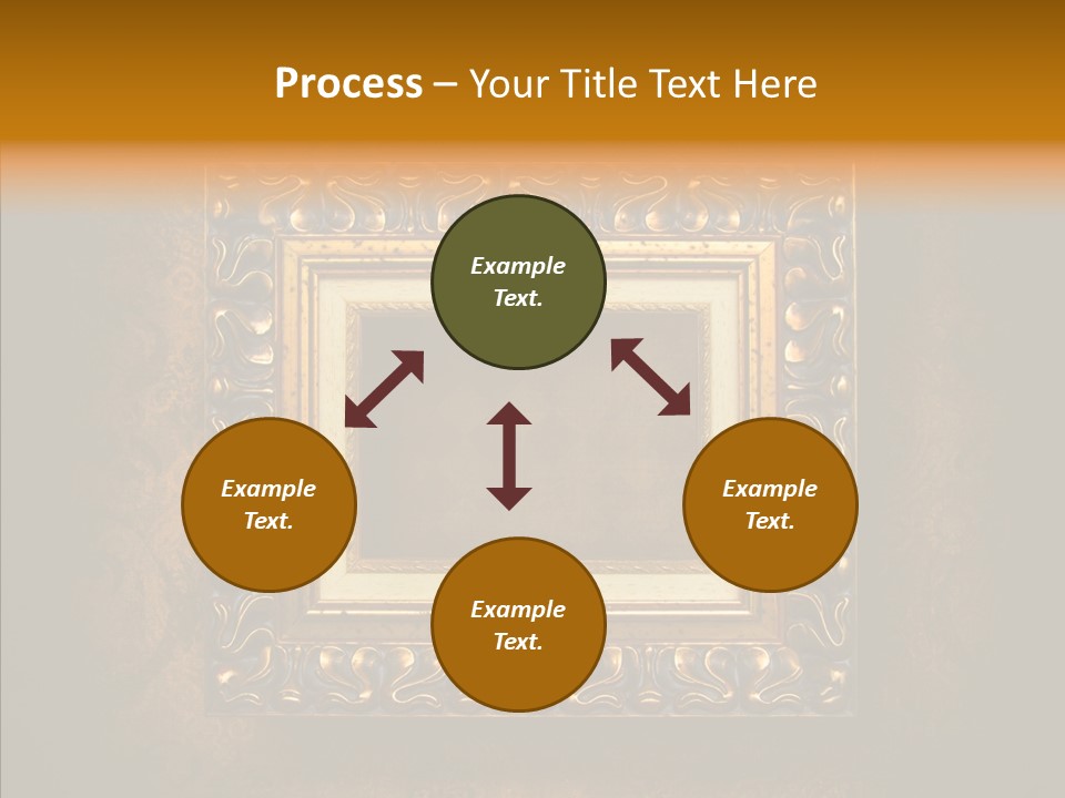 Inside Border Rust PowerPoint Template