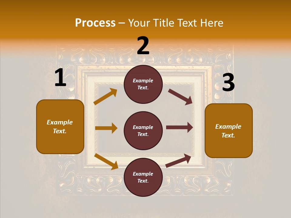 Inside Border Rust PowerPoint Template
