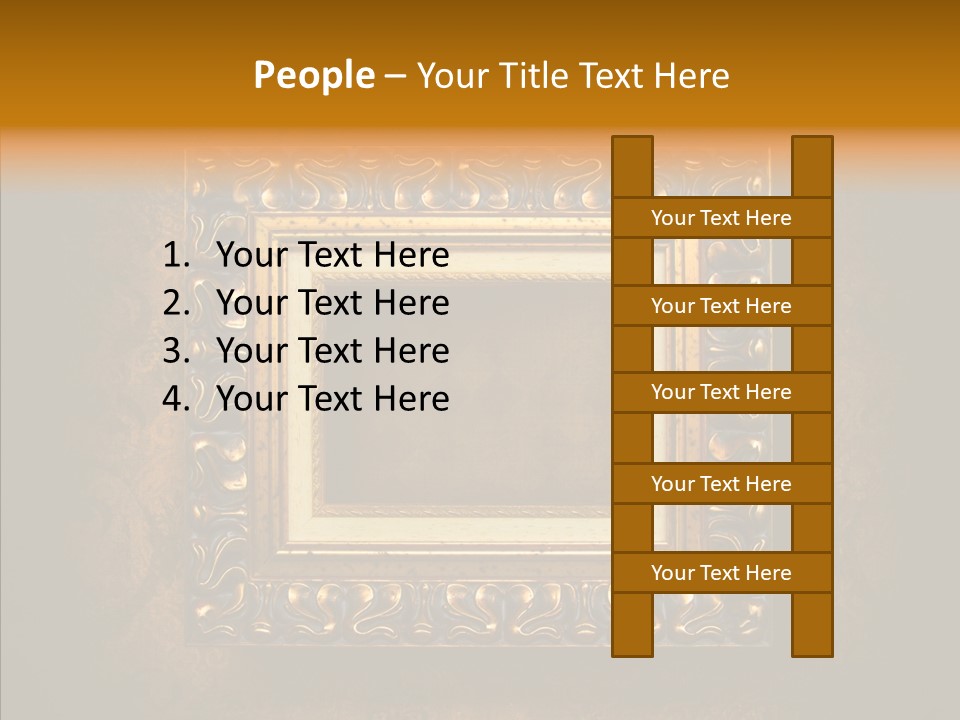 Inside Border Rust PowerPoint Template