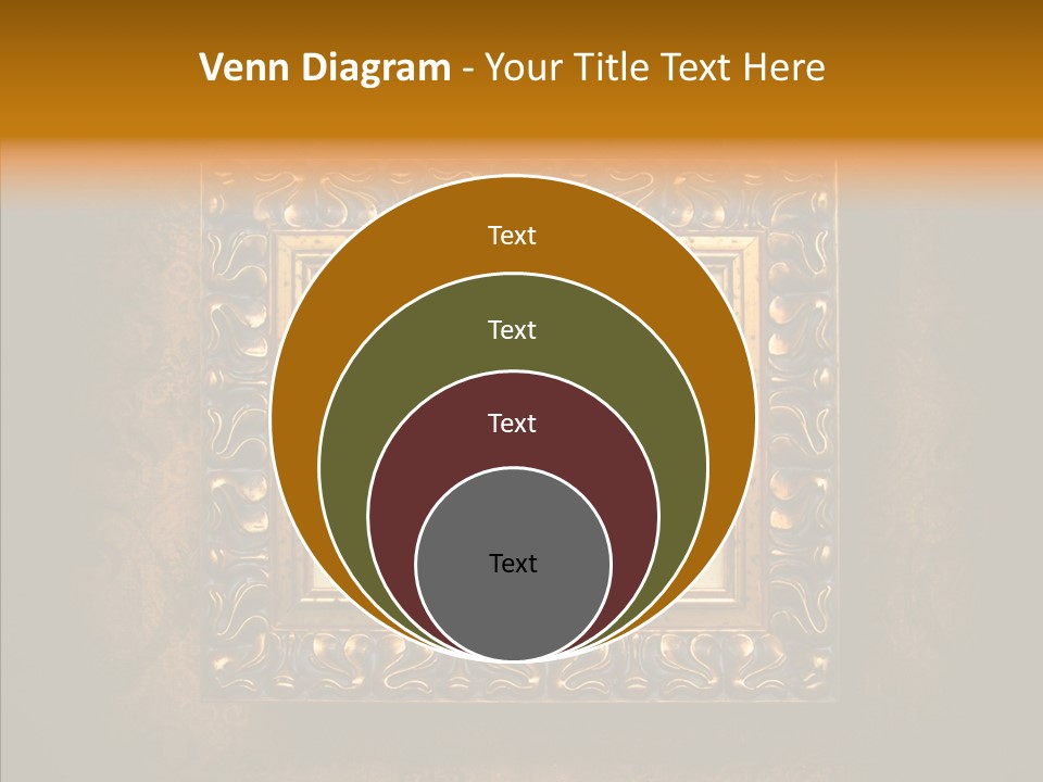 Inside Border Rust PowerPoint Template