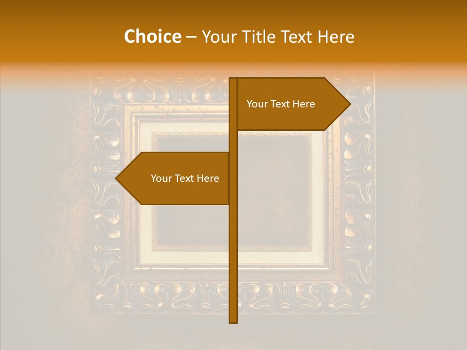 Inside Border Rust PowerPoint Template