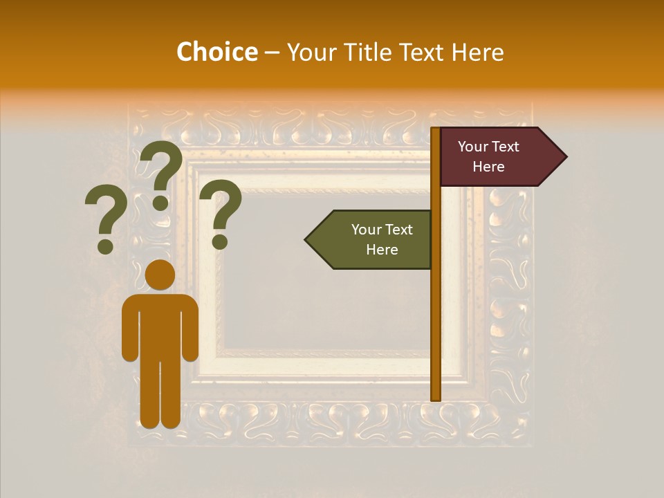 Inside Border Rust PowerPoint Template