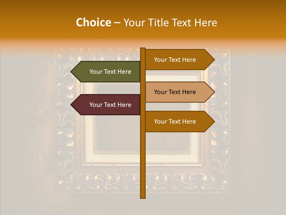 Inside Border Rust PowerPoint Template