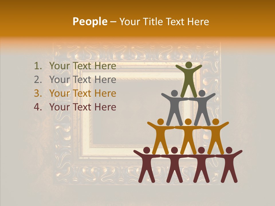 Inside Border Rust PowerPoint Template