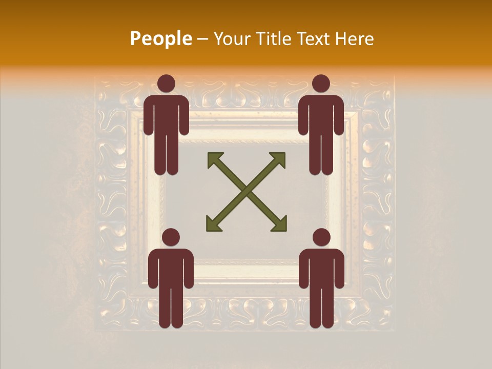 Inside Border Rust PowerPoint Template