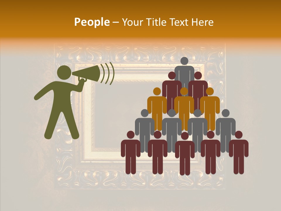 Inside Border Rust PowerPoint Template