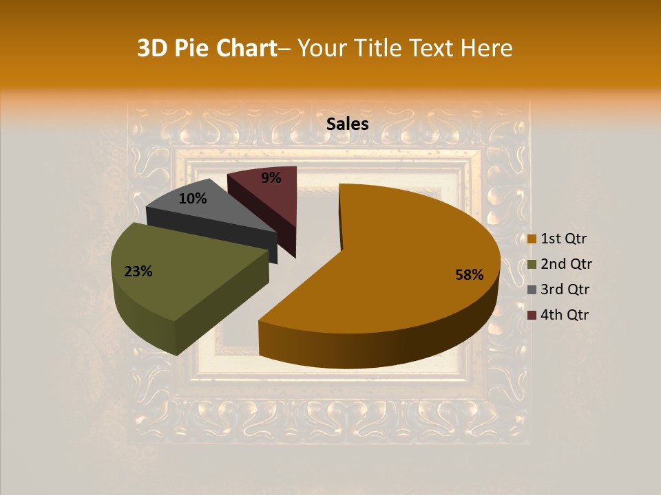Inside Border Rust PowerPoint Template