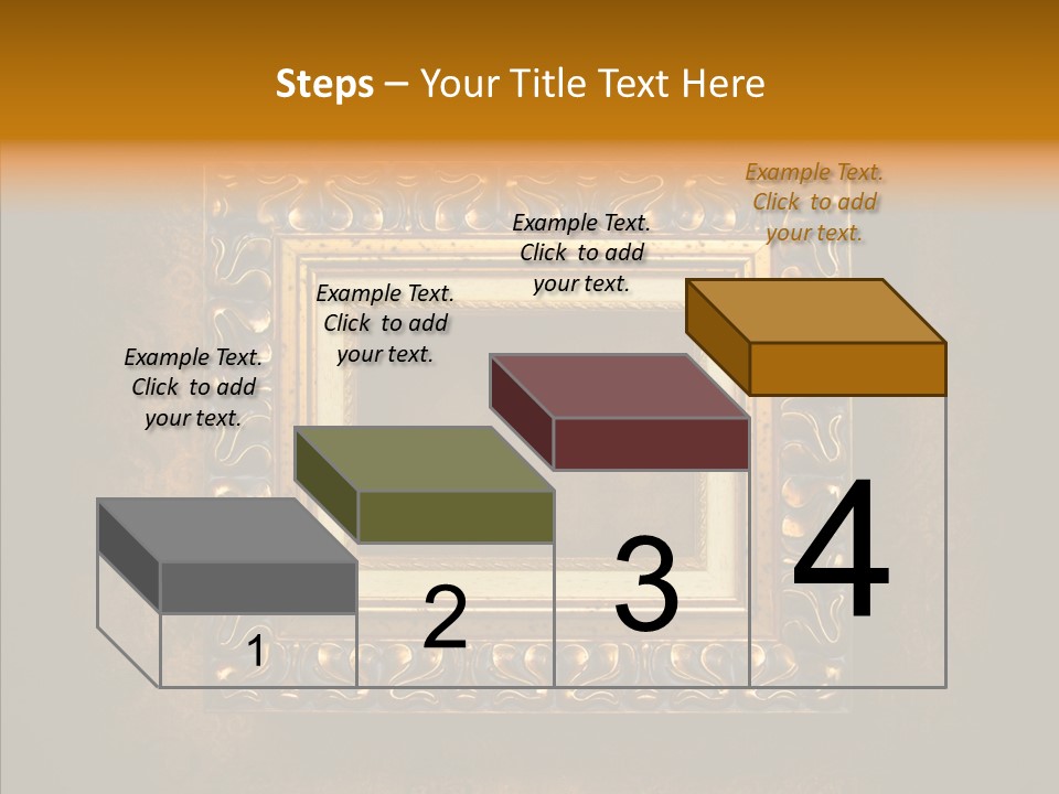 Inside Border Rust PowerPoint Template