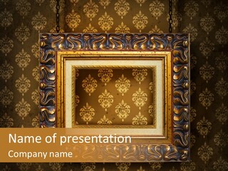 Golden Decorative Cover PowerPoint Template