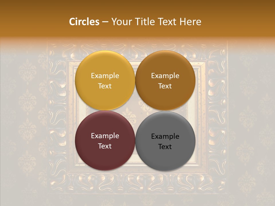 Golden Decorative Cover PowerPoint Template