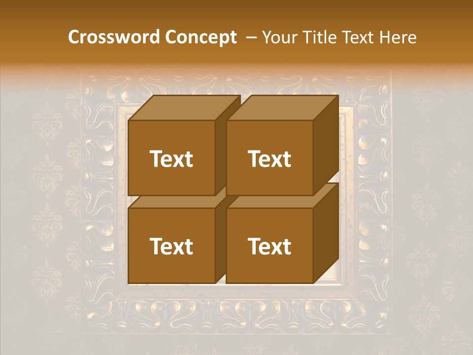 Golden Decorative Cover PowerPoint Template