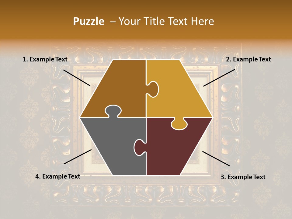 Golden Decorative Cover PowerPoint Template