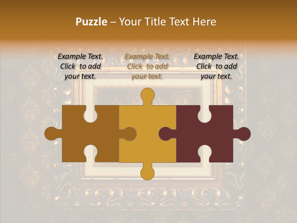 Golden Decorative Cover PowerPoint Template