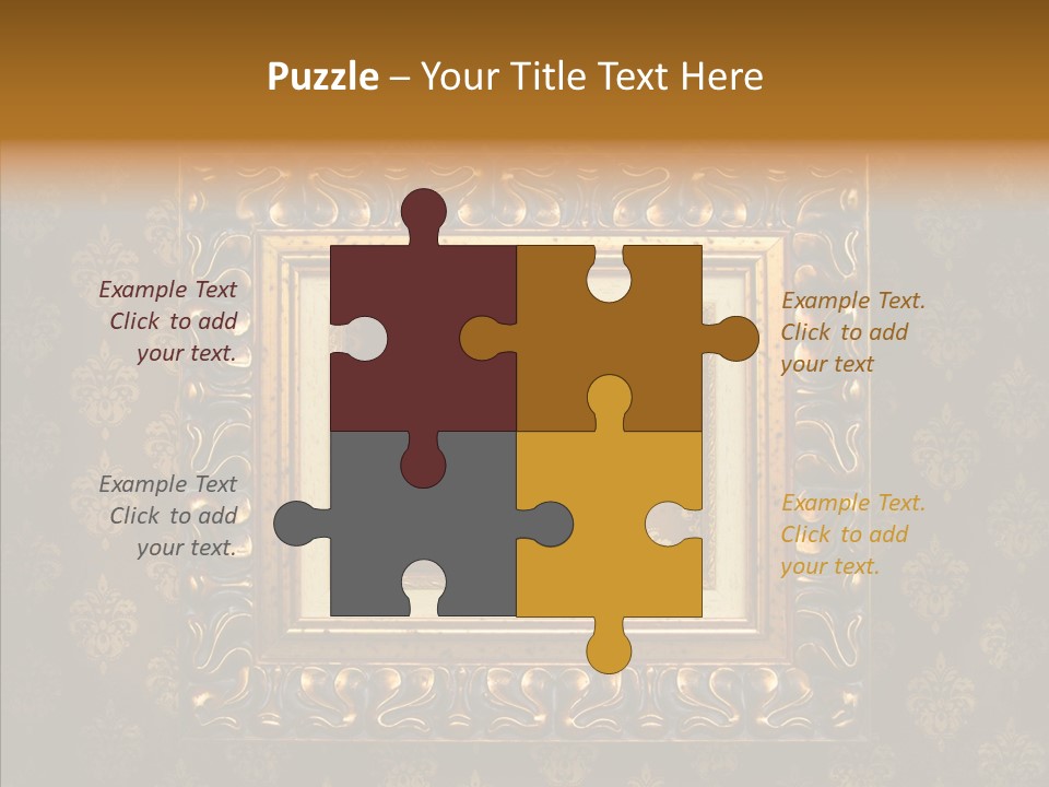 Golden Decorative Cover PowerPoint Template