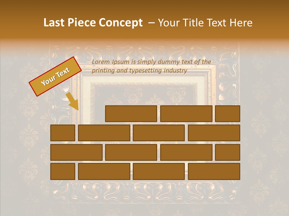 Golden Decorative Cover PowerPoint Template