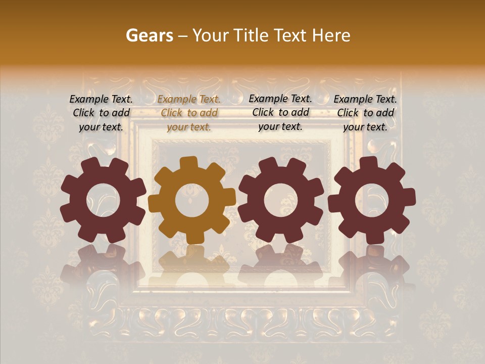 Golden Decorative Cover PowerPoint Template