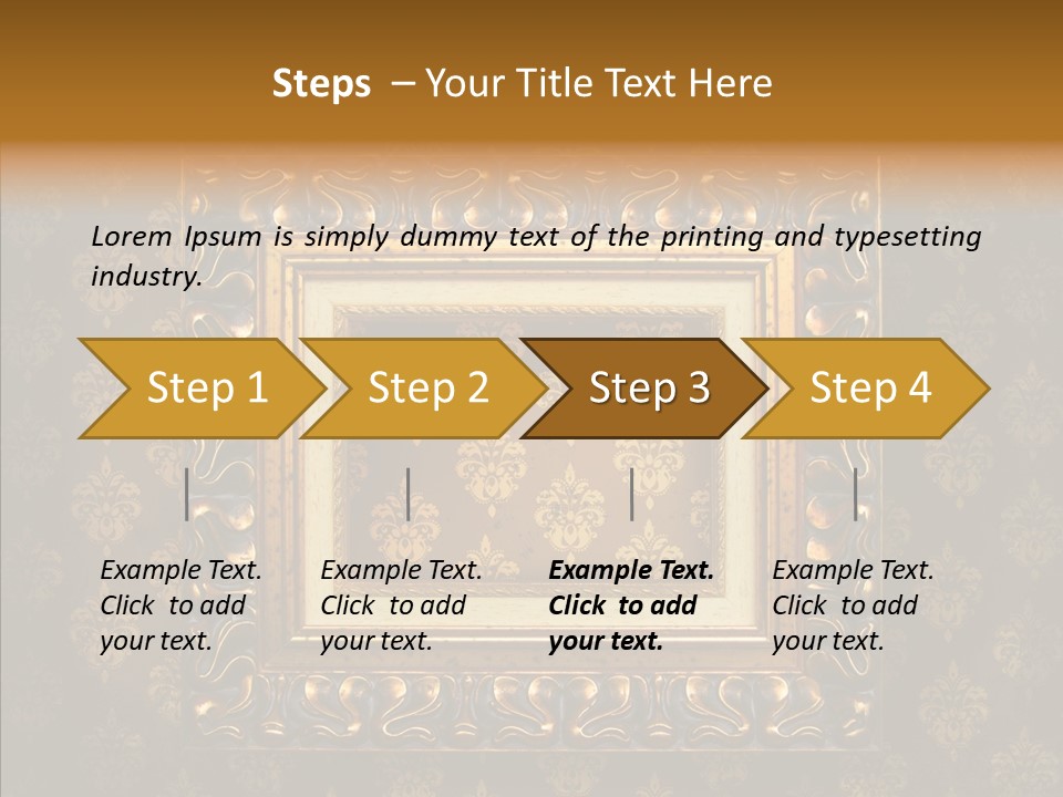 Golden Decorative Cover PowerPoint Template