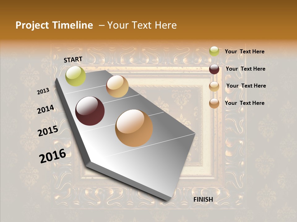 Golden Decorative Cover PowerPoint Template
