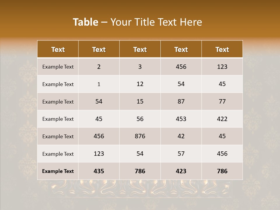 Golden Decorative Cover PowerPoint Template