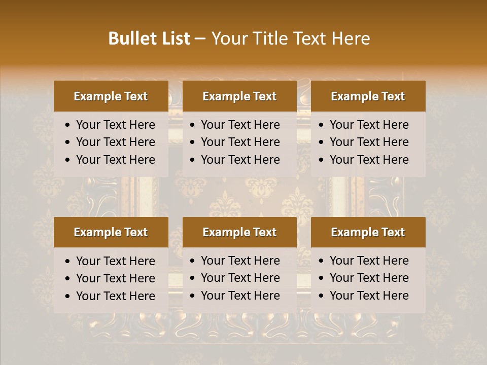 Golden Decorative Cover PowerPoint Template