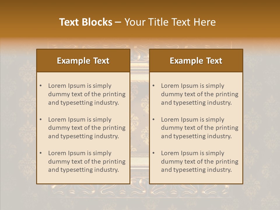 Golden Decorative Cover PowerPoint Template