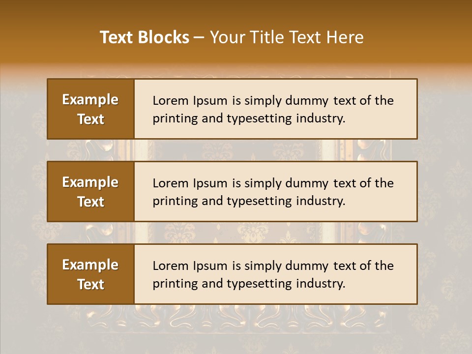 Golden Decorative Cover PowerPoint Template