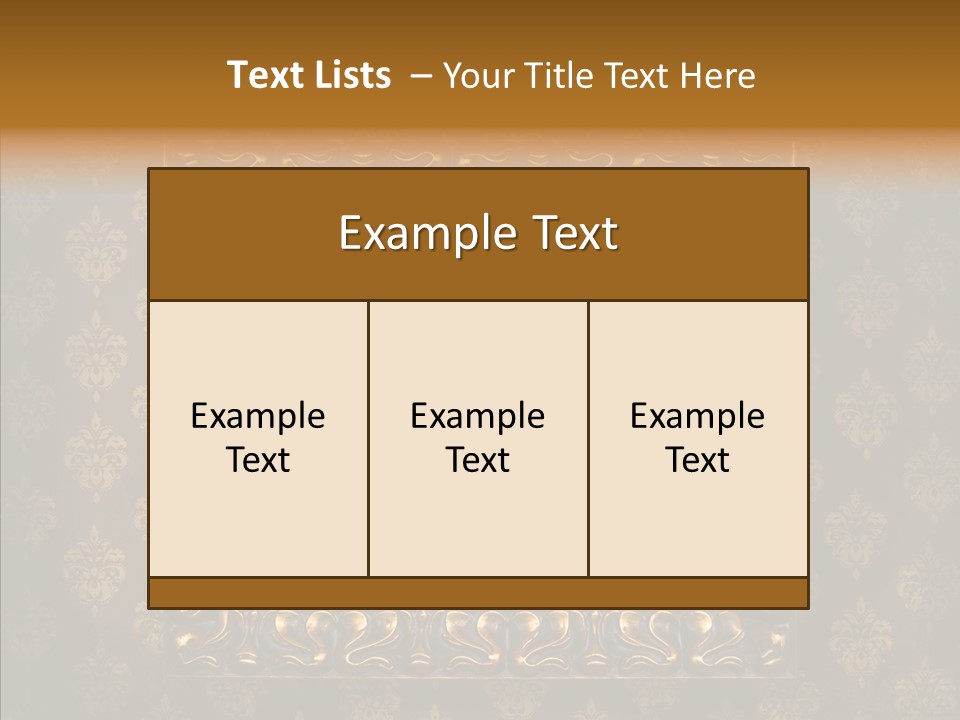 Golden Decorative Cover PowerPoint Template