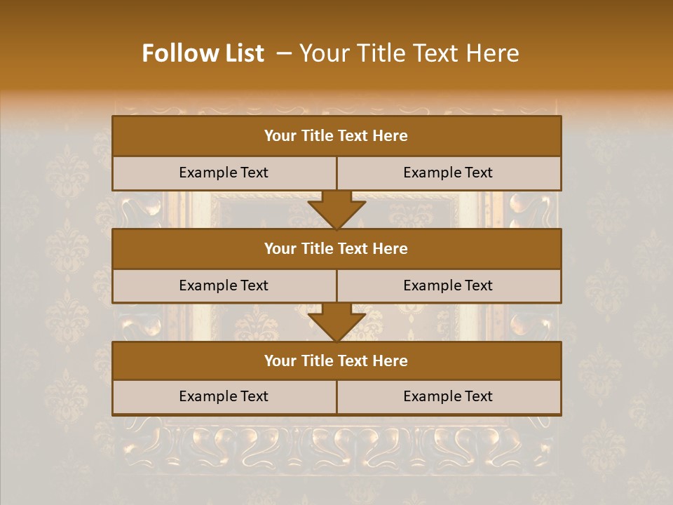 Golden Decorative Cover PowerPoint Template