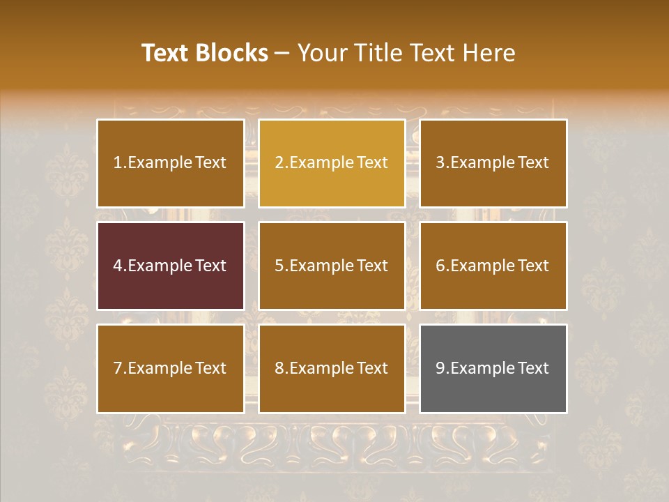 Golden Decorative Cover PowerPoint Template