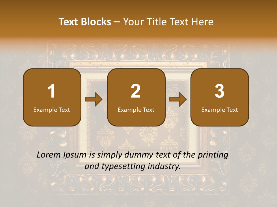 Golden Decorative Cover PowerPoint Template