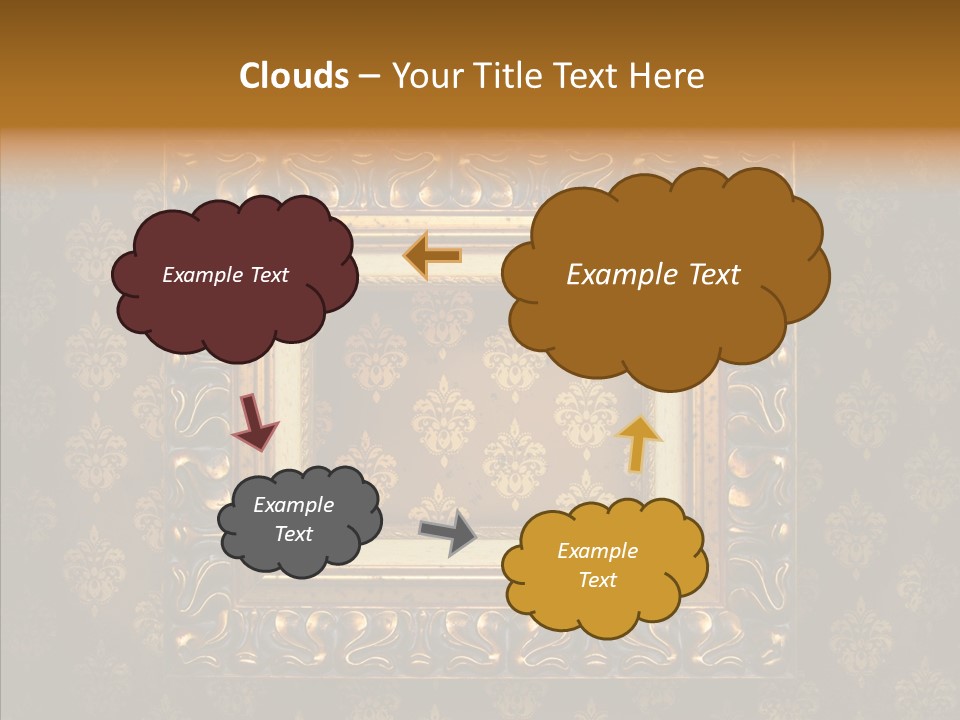 Golden Decorative Cover PowerPoint Template