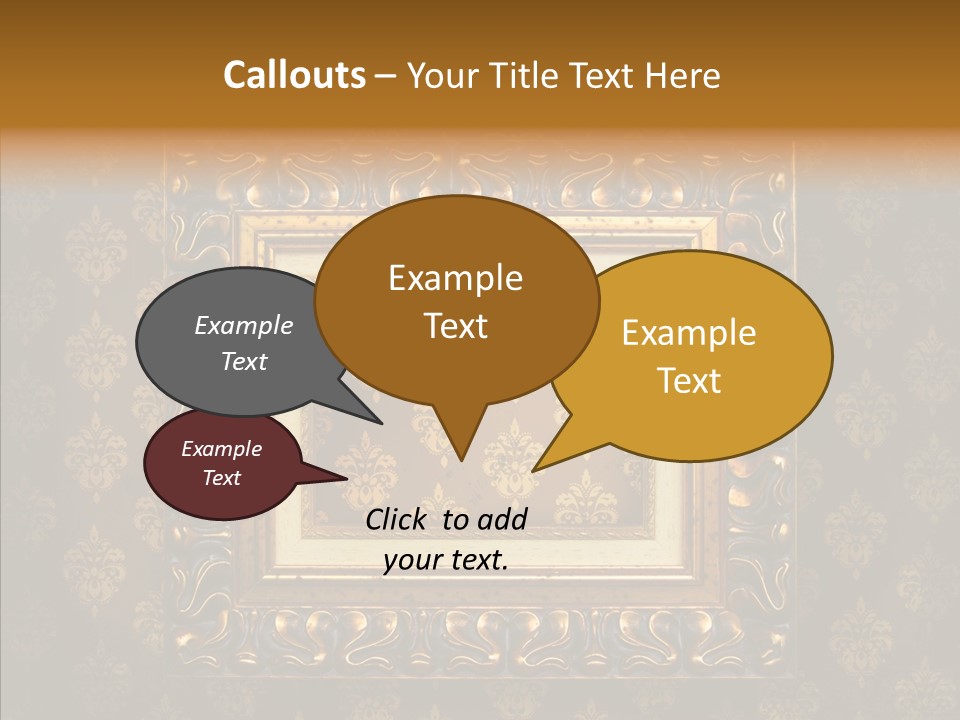 Golden Decorative Cover PowerPoint Template