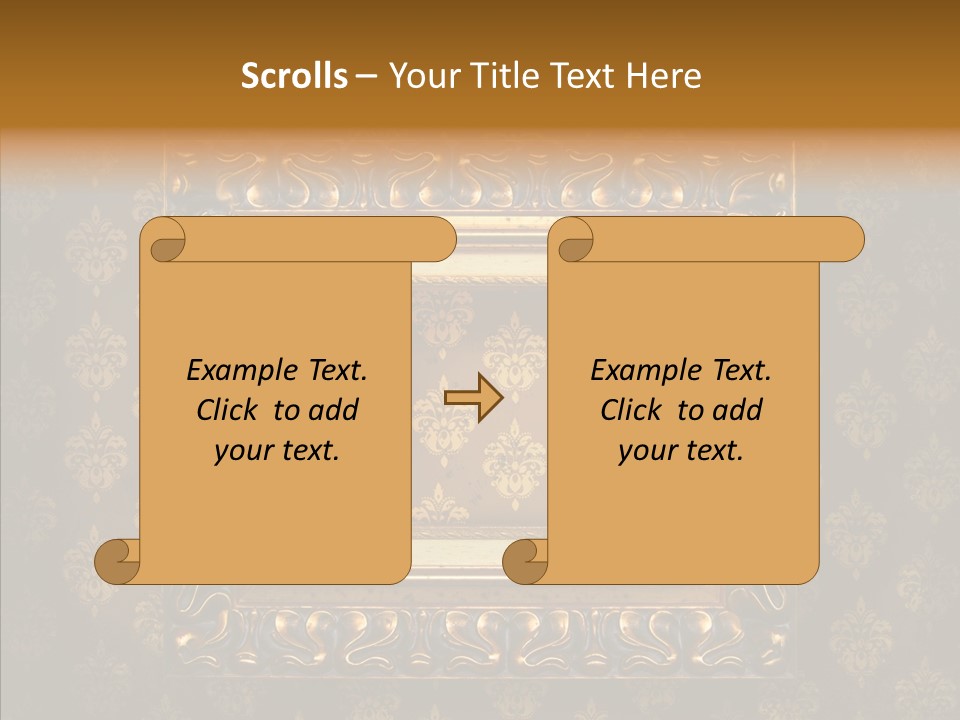 Golden Decorative Cover PowerPoint Template