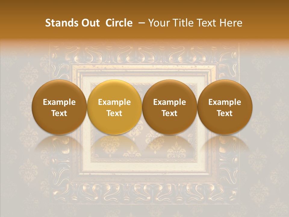 Golden Decorative Cover PowerPoint Template