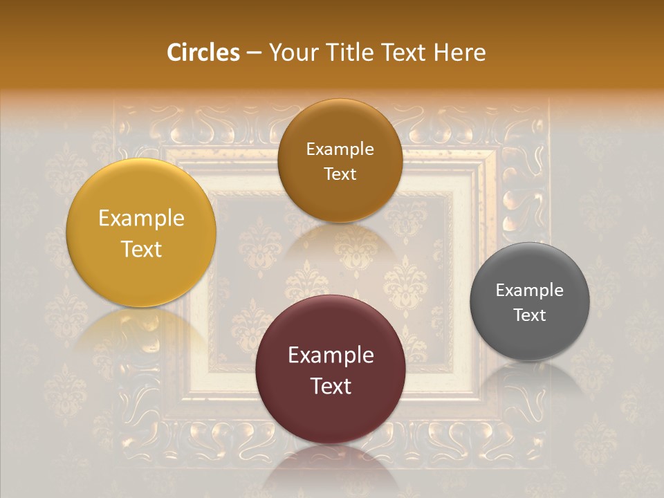 Golden Decorative Cover PowerPoint Template