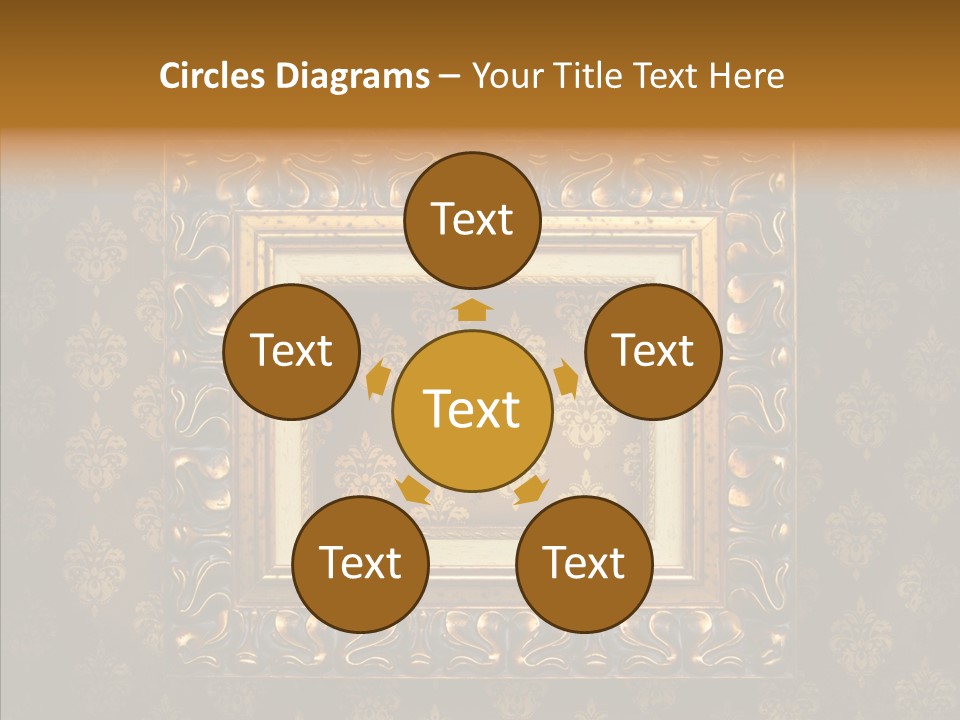 Golden Decorative Cover PowerPoint Template