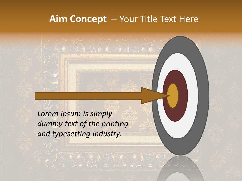 Golden Decorative Cover PowerPoint Template