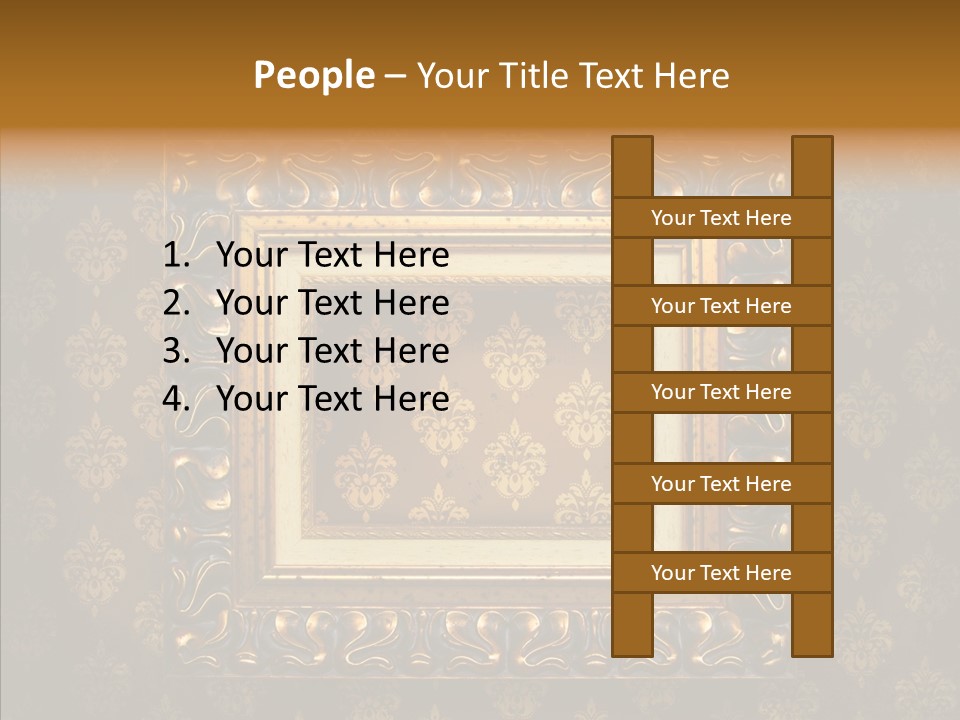 Golden Decorative Cover PowerPoint Template