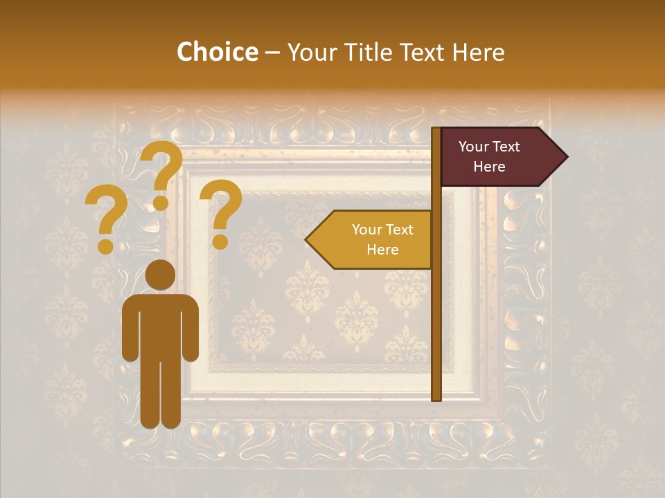 Golden Decorative Cover PowerPoint Template